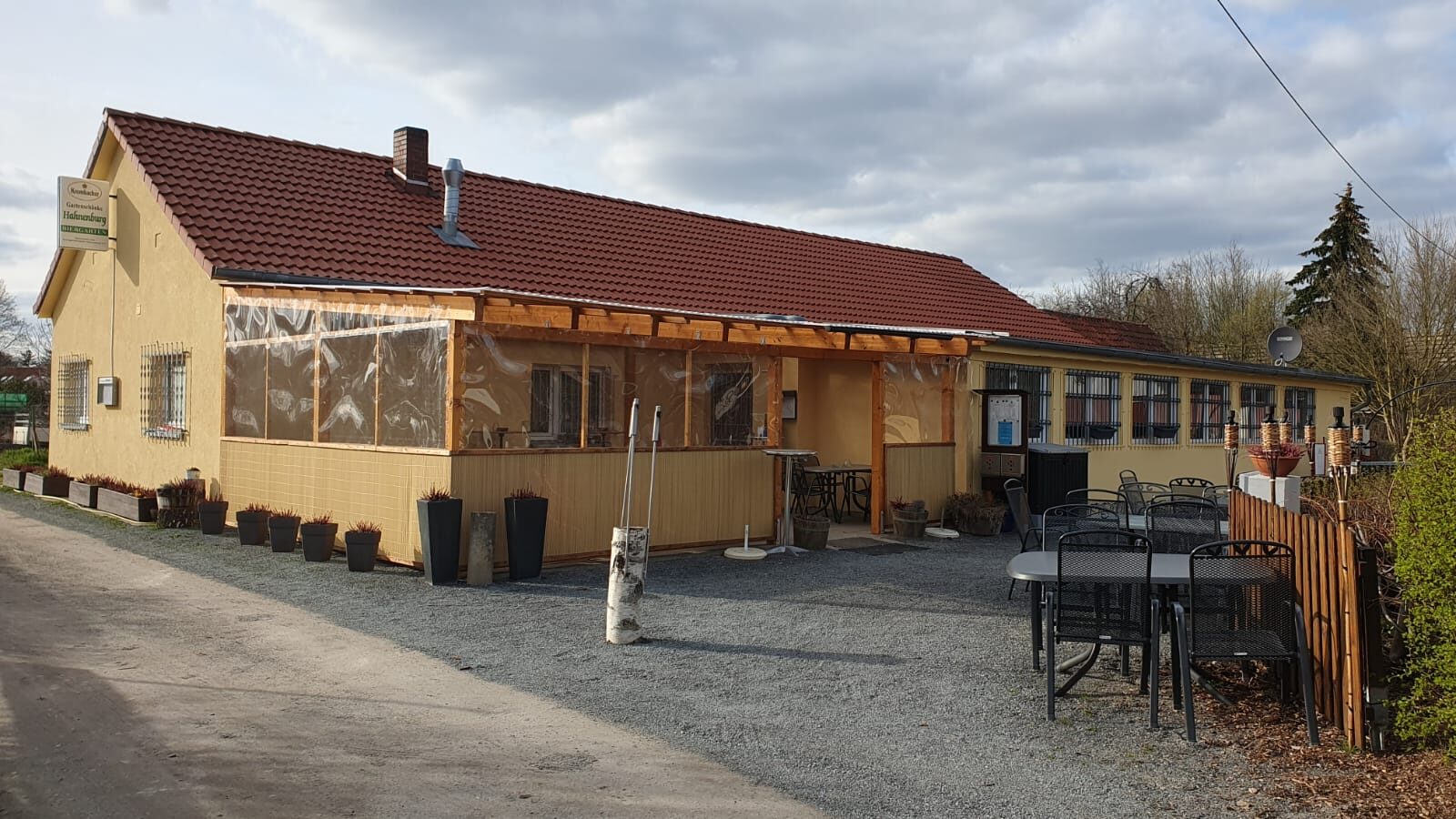 Blick über die Kleingartenanlage Hahnenburg